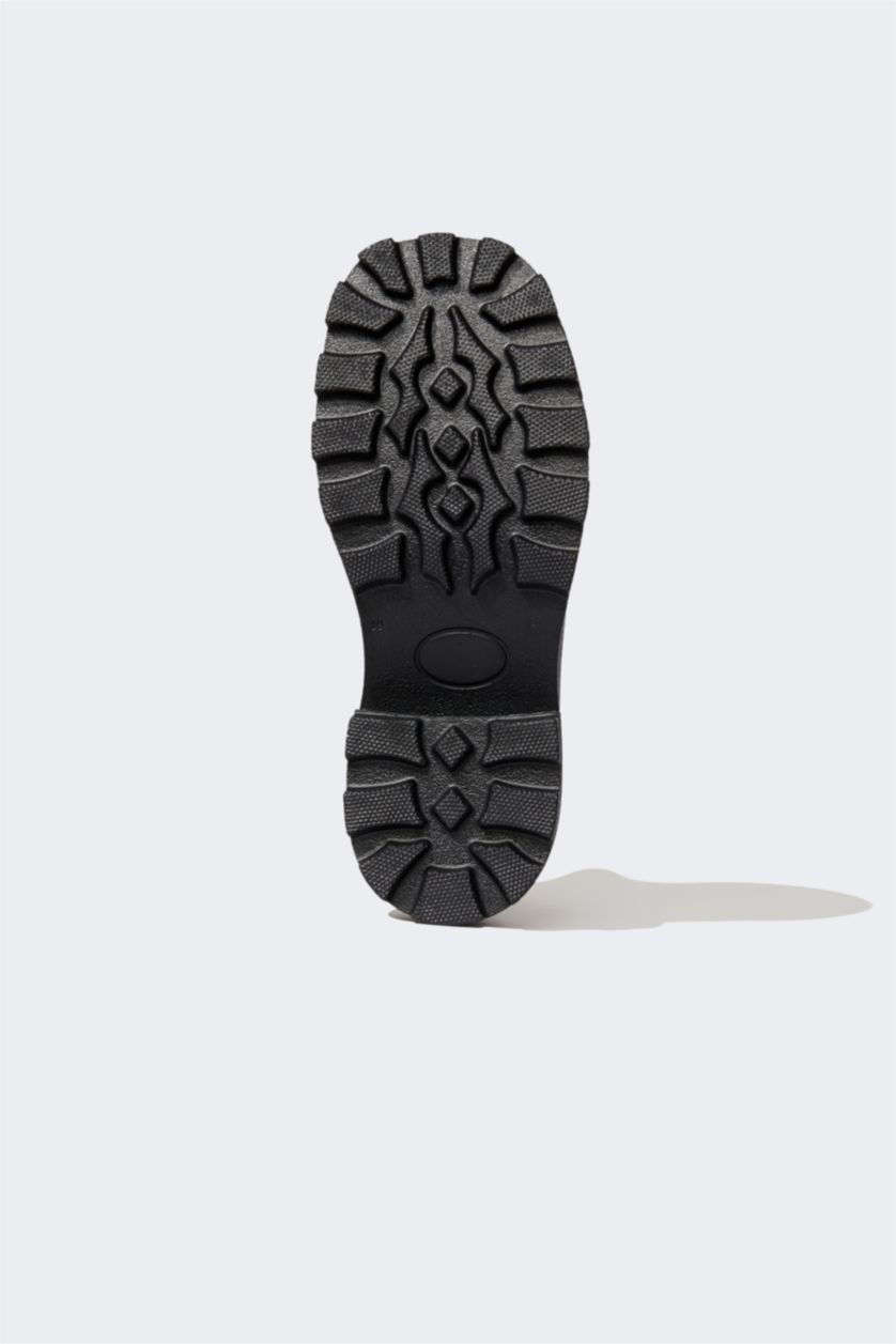 FEMME Noir Bottes Semelle Épaisse Femme