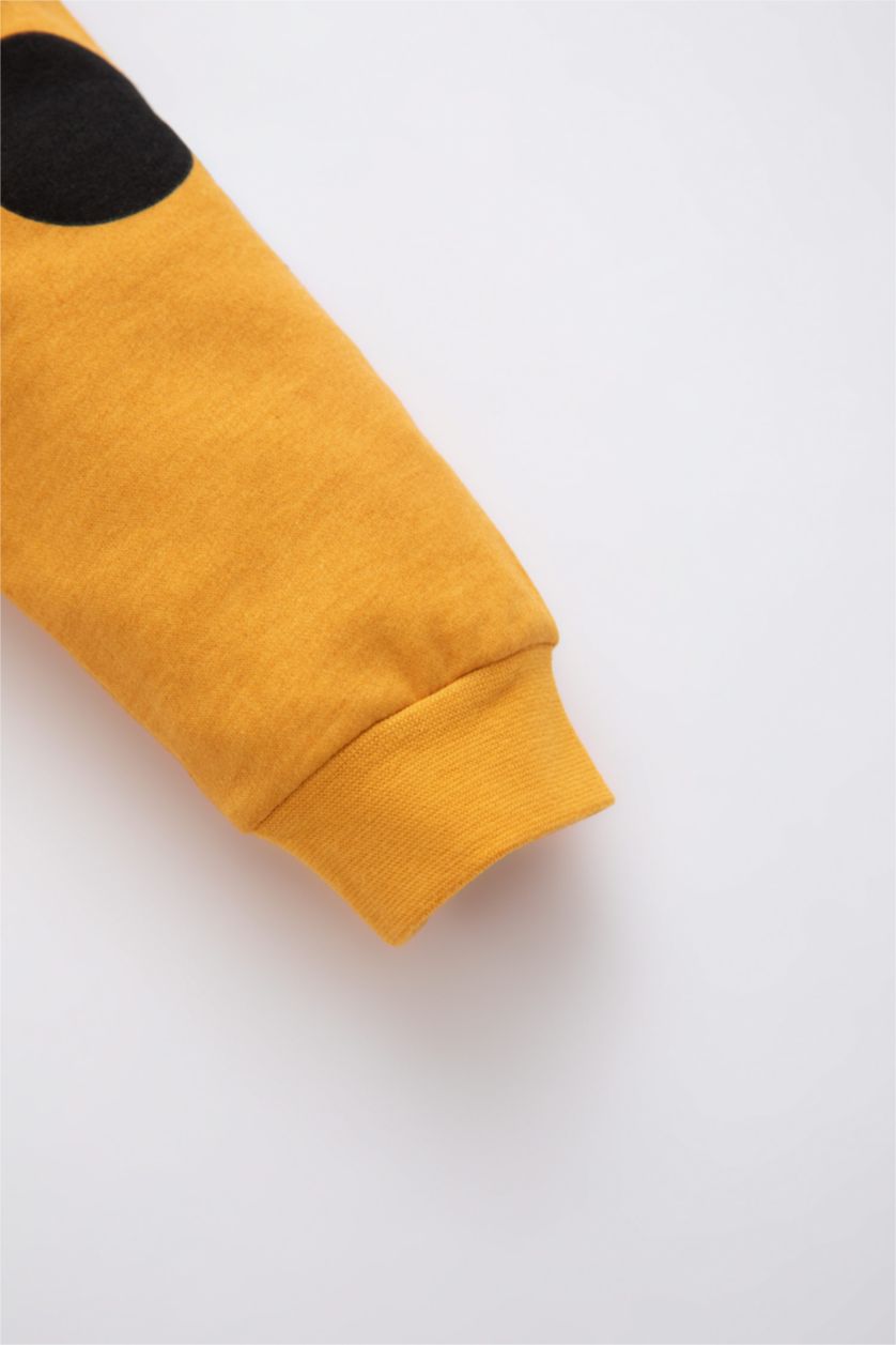 Erkek Bebek Sarı Erkek Bebek Disney Mickey & Minnie Bisiklet Yaka Sweatshirt