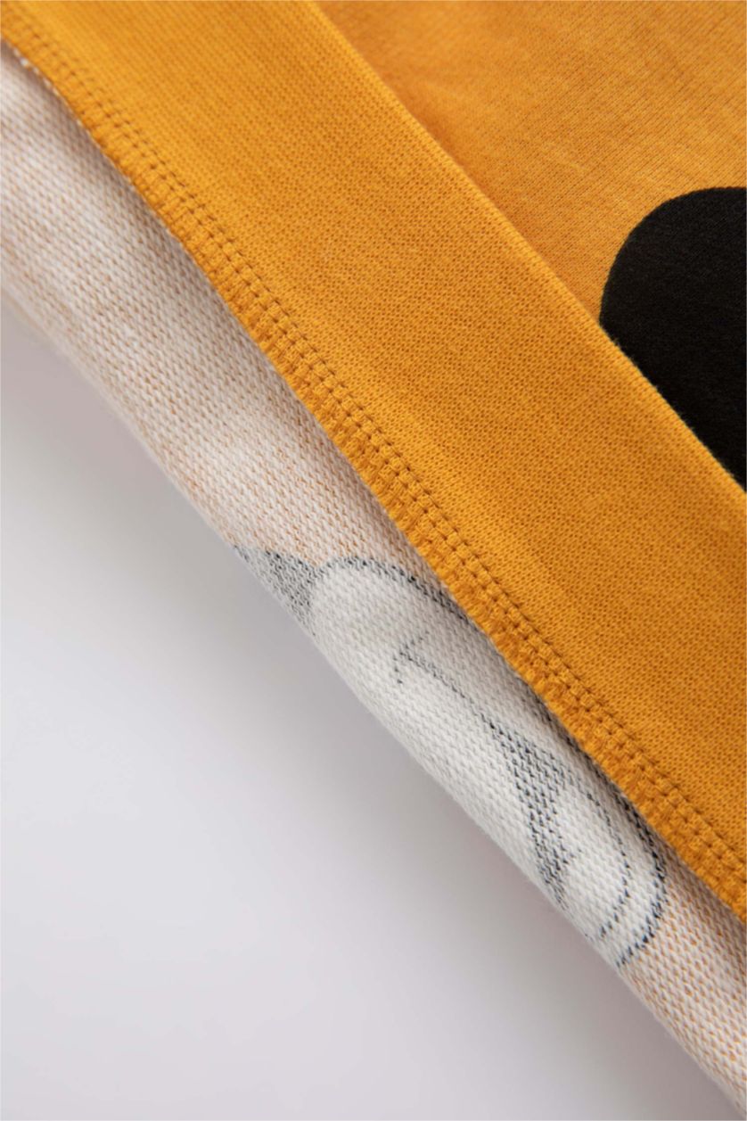 Erkek Bebek Sarı Erkek Bebek Disney Mickey & Minnie Bisiklet Yaka Sweatshirt