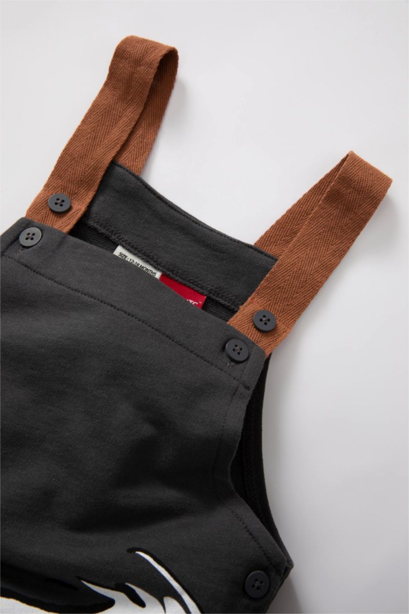 BÉBÉ GARÇON Gris Salopette Tissu Sweat Fin Snoopy