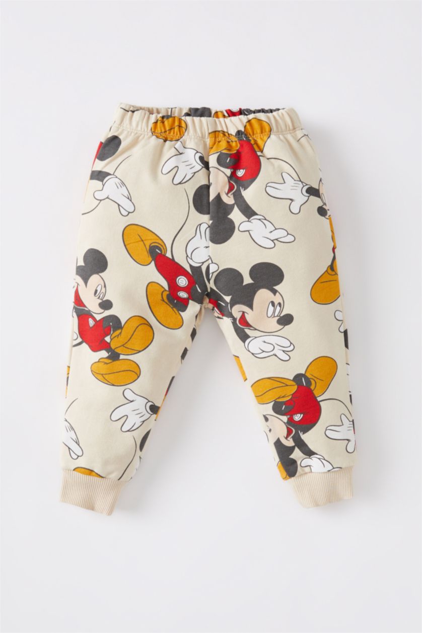 BÉBÉ GARÇON Beige Ensemble En Tricot Tissu Sweat Fin Col Ras Du Cou Manche Longue 2 Mickey & Minnie (Standard Characters) BéBé Garçon