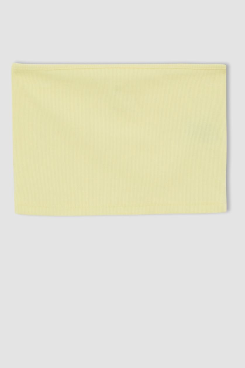 WOMAN Light Yellow Coool Fitted Strapless Camisole Singlet