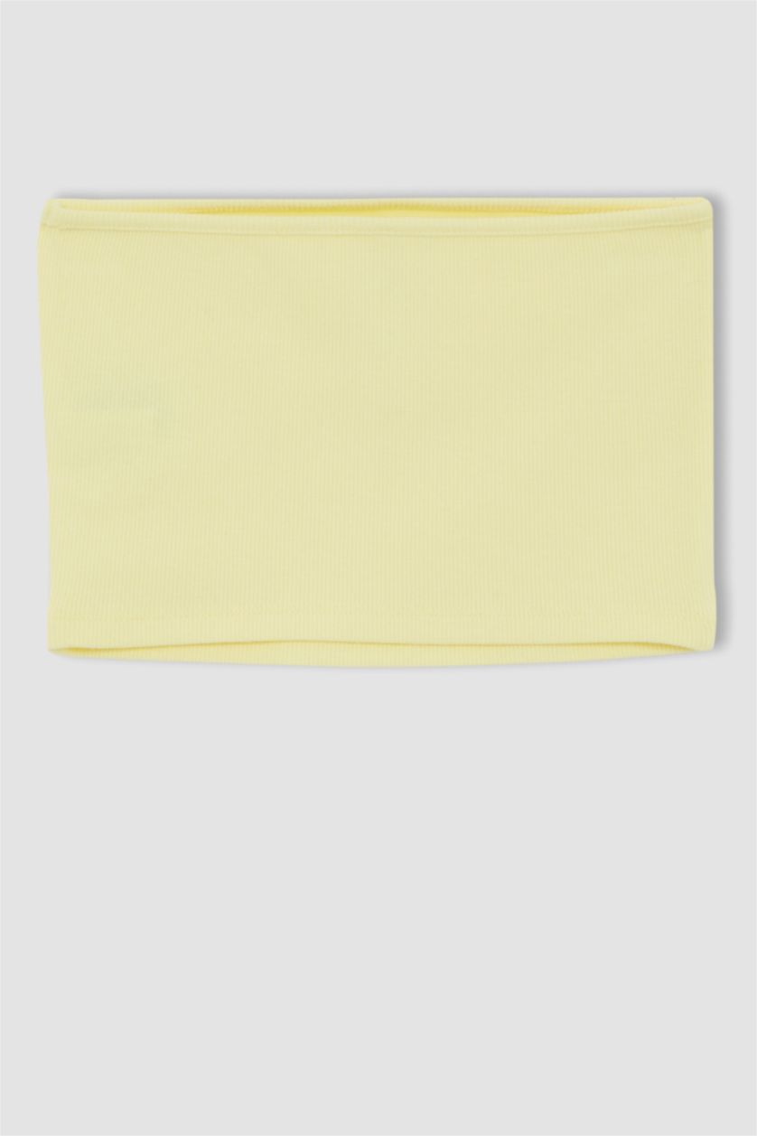 WOMAN Light Yellow Coool Fitted Strapless Camisole Singlet