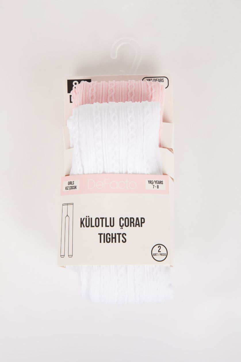 Девочки и подростки Разноцветный Колготки для девочек, 2 пары, Школьная коллекция