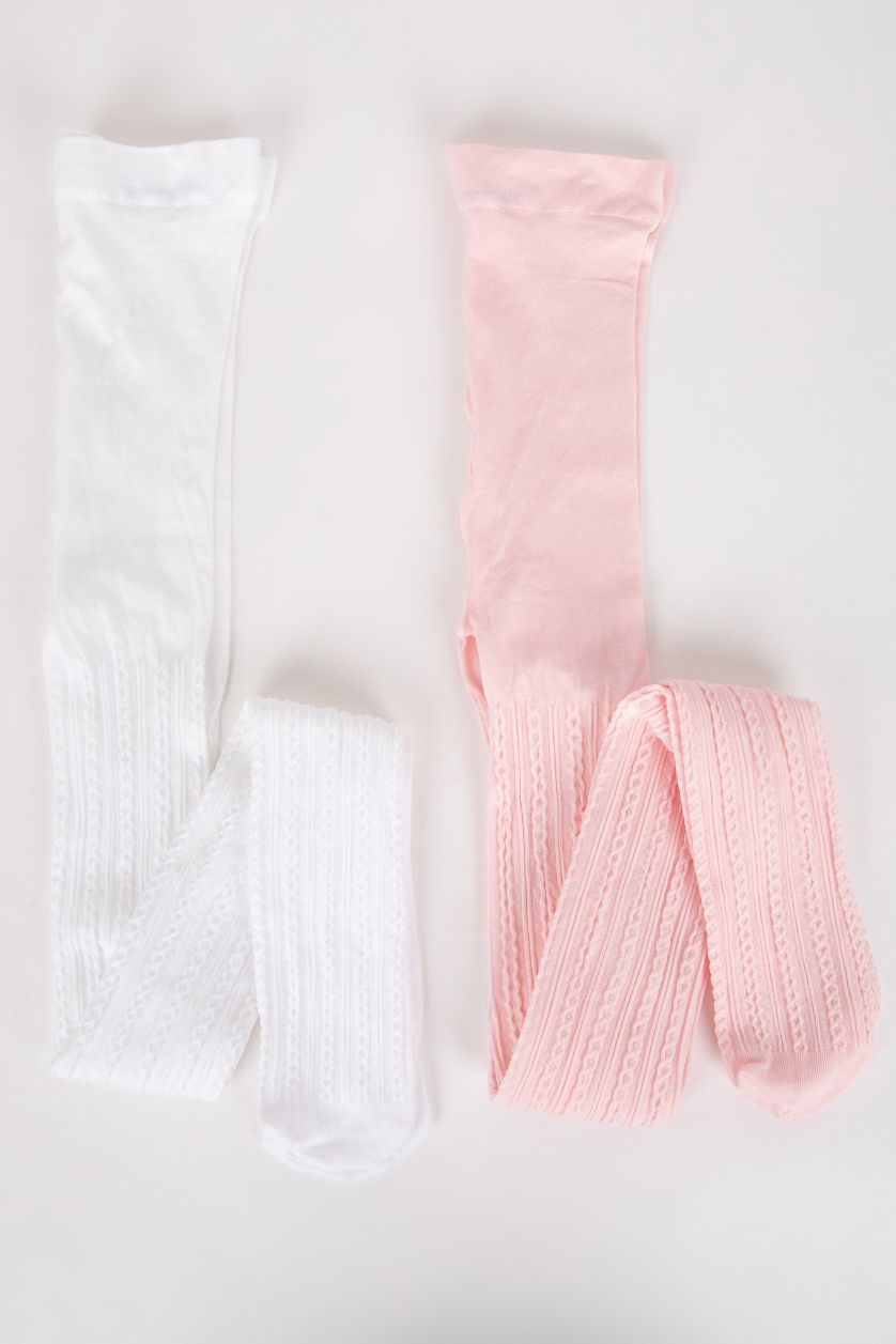 Девочки и подростки Разноцветный Колготки для девочек, 2 пары, Школьная коллекция