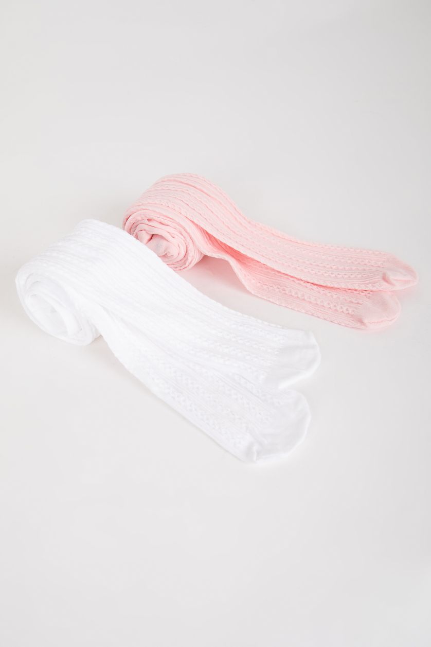 Девочки и подростки Разноцветный Колготки для девочек, 2 пары, Школьная коллекция