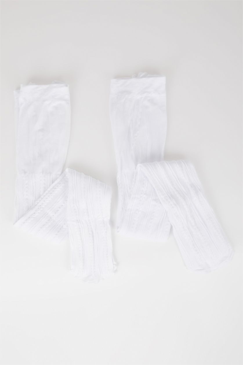 GIRLS & TEENS White Girl 2 piece Pantyhose