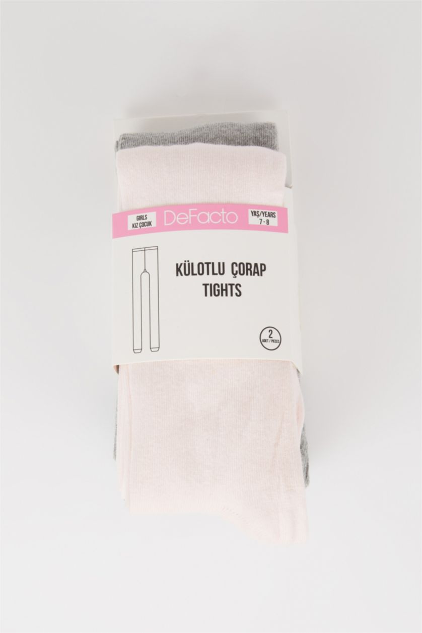 Kız Çocuk - Genç Kız Karma Kız Çocuk 2'li Pamuklu Külotlu Çorap