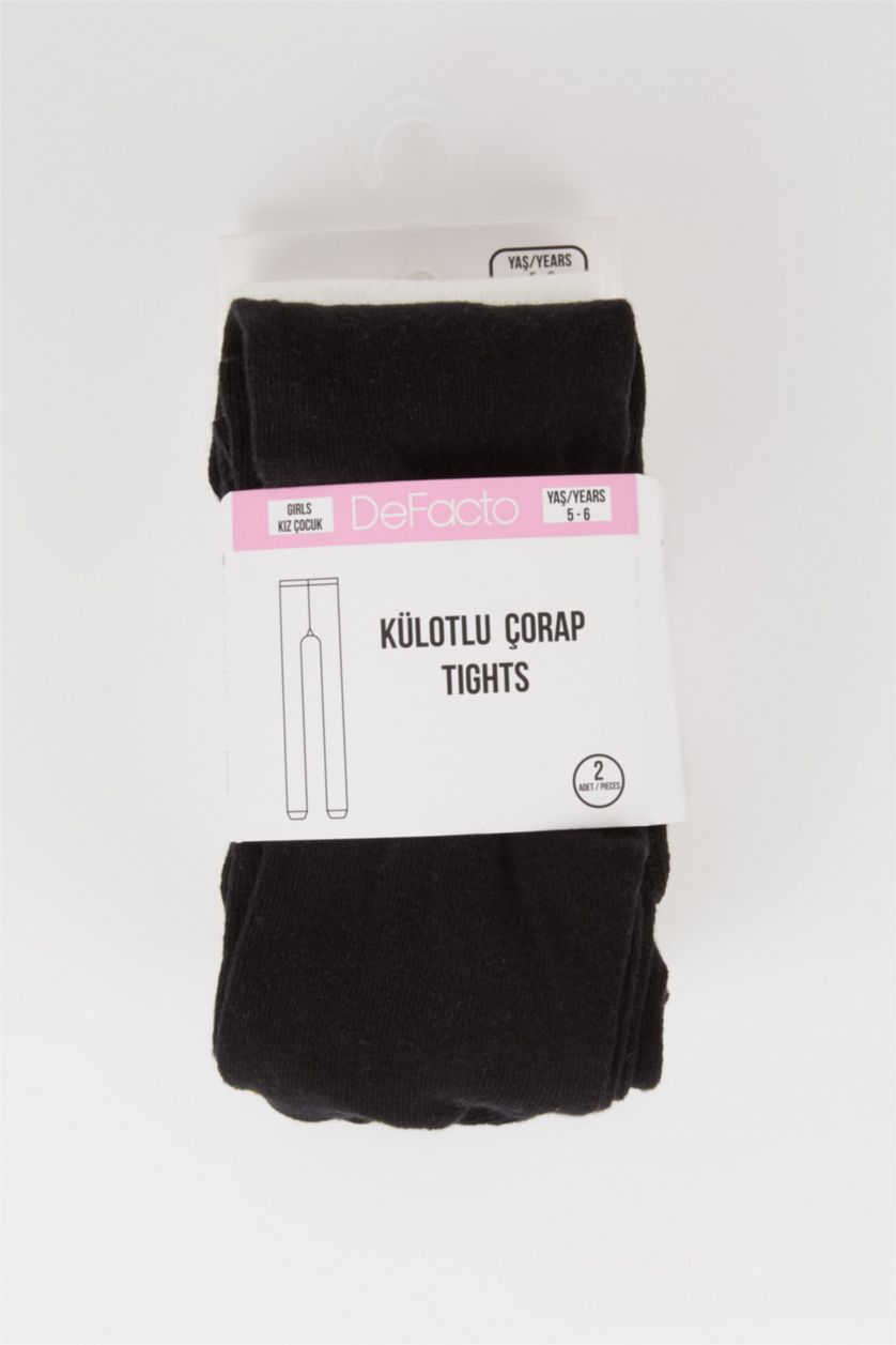 Kız Çocuk - Genç Kız Karma 2'li Pamuklu Külotlu Çorap Kız Çocuk