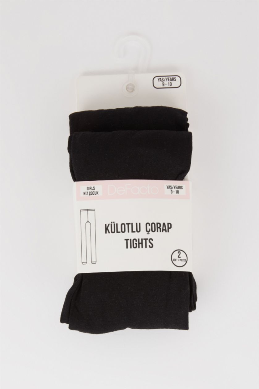 GIRLS & TEENS Black Girl 2 Pack Pantyhose