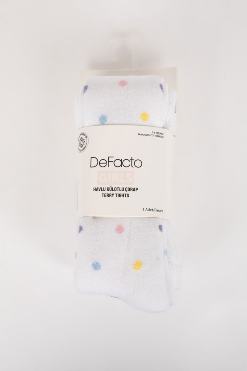 Девочки и подростки Белый Колготки из хлопка для девочек