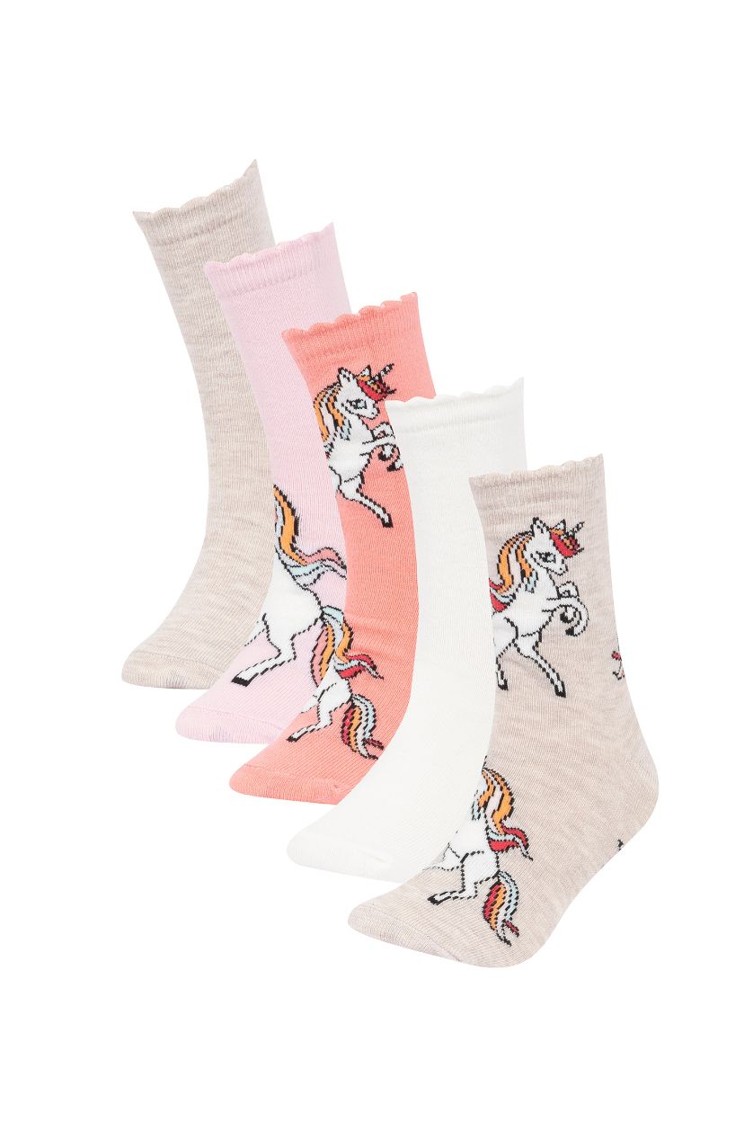 FILLES Karma Chaussettes Longues Coton pour Fille - 5 Paires