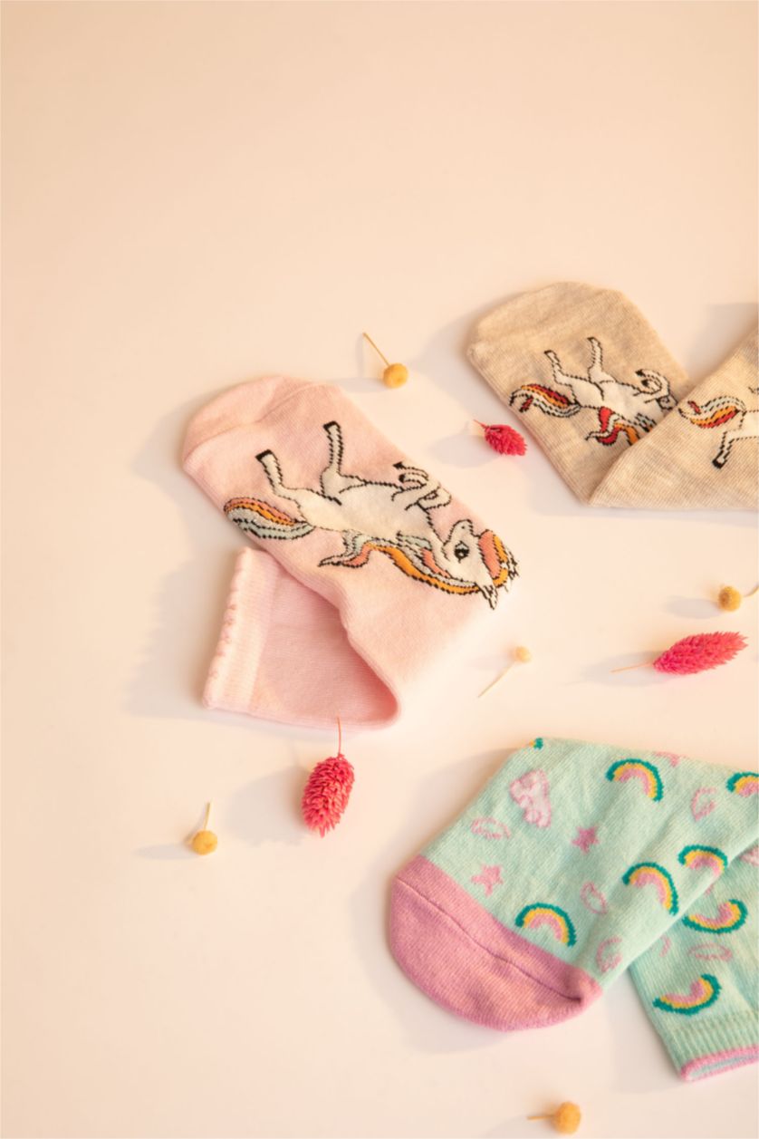 FILLES Karma Chaussettes Longues Coton pour Fille - 5 Paires