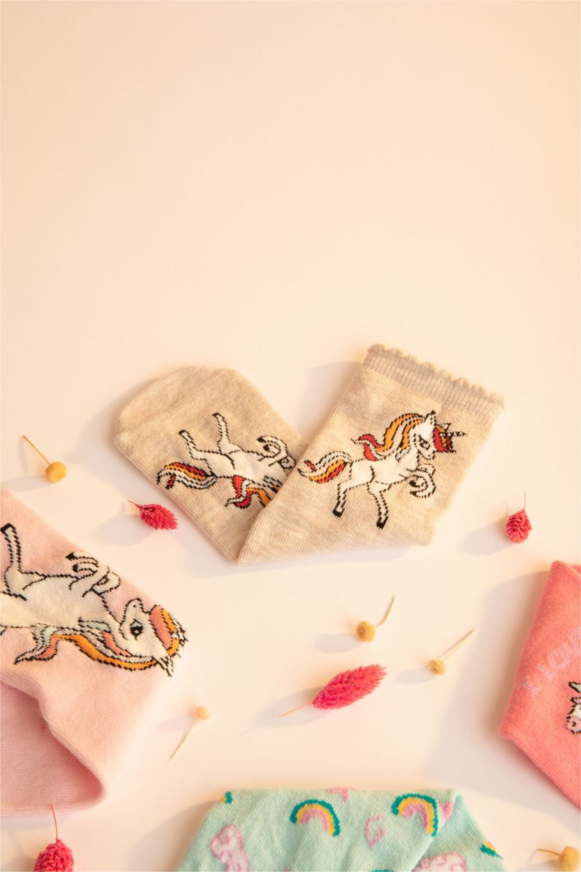 FILLES Karma Chaussettes Longues Coton pour Fille - 5 Paires