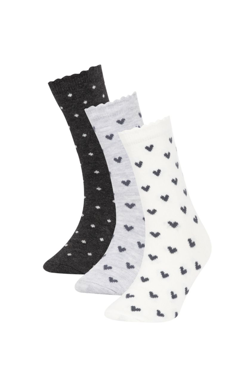 GIRLS & TEENS MIXED Girl 3 Pack Cotton Long Socks