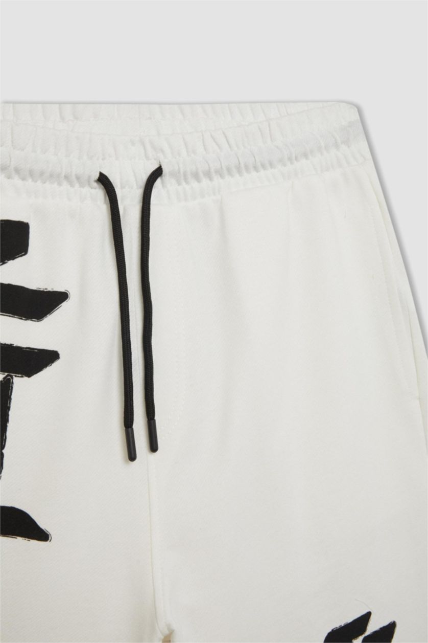 HOMME Blanc Short àcoupe régulière NBA Brooklyn Nets de DeFacto Fit
