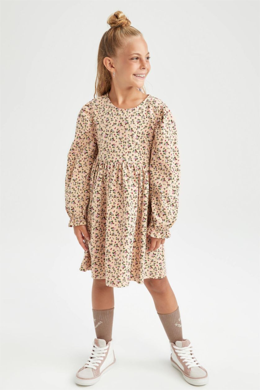 GIRLS & TEENS Salmon Long Sleeve Knitted Dress