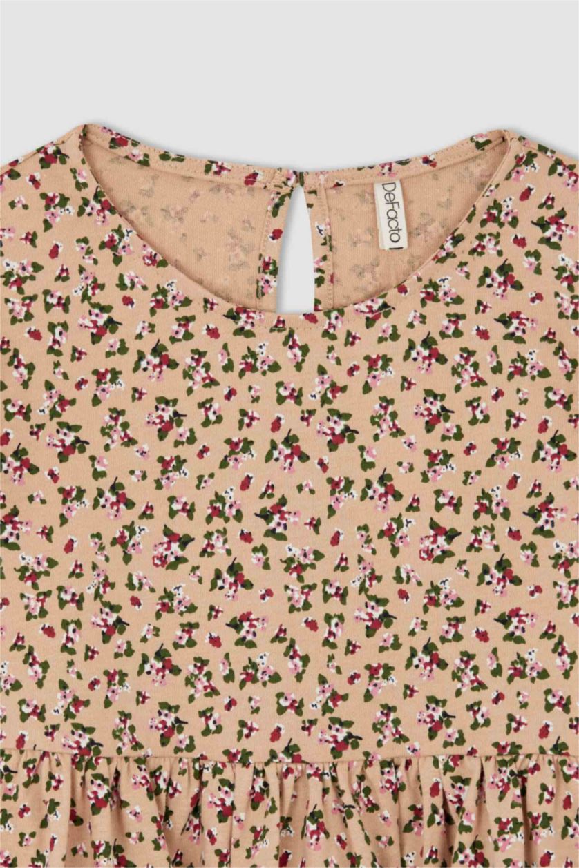 GIRLS & TEENS Salmon Long Sleeve Knitted Dress