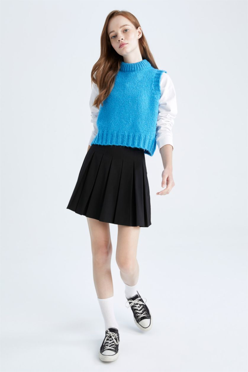 نساء أسود Pleat Mini