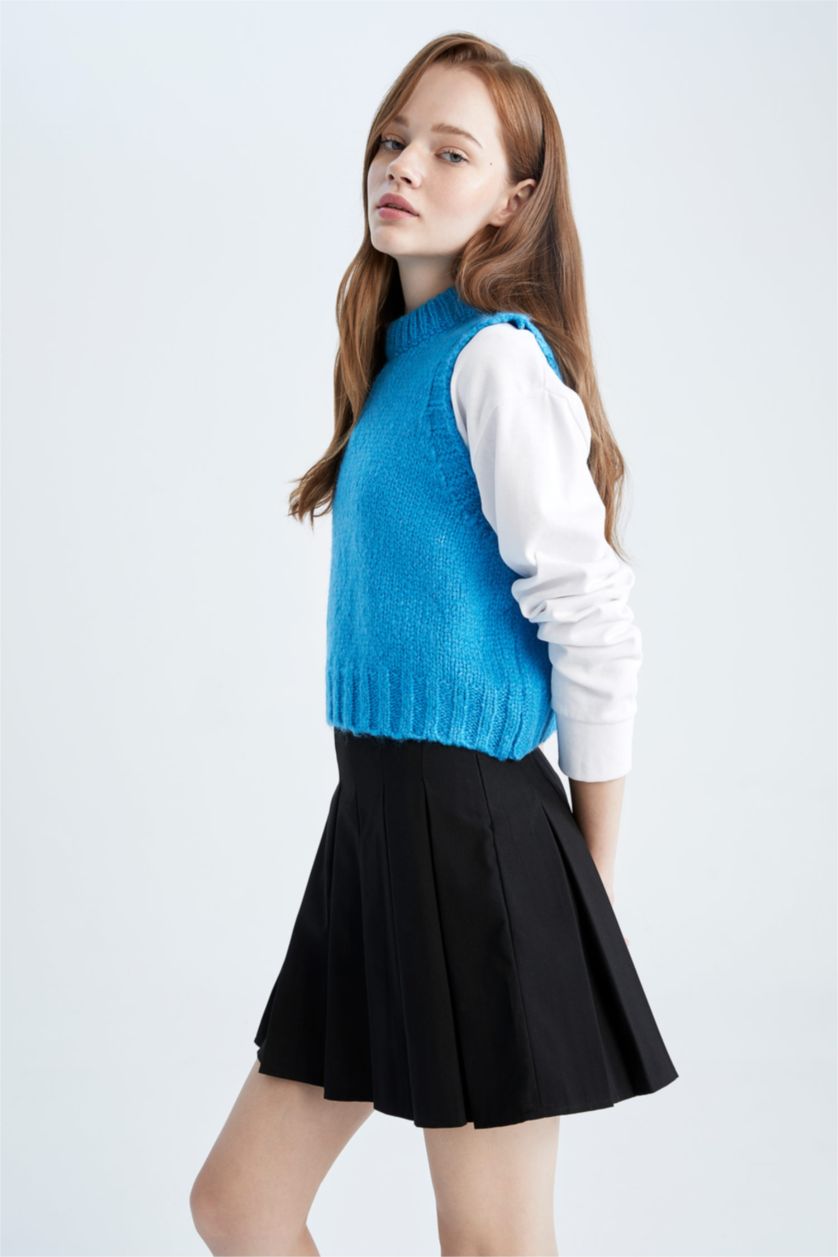 نساء أسود Pleat Mini