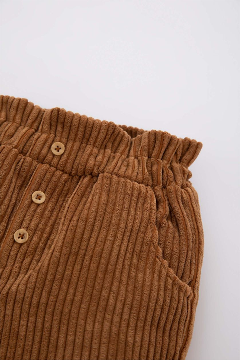 Малыши девочки Верблюжья шерсть Брюки комфортного кроя папербаг для малышей девочек