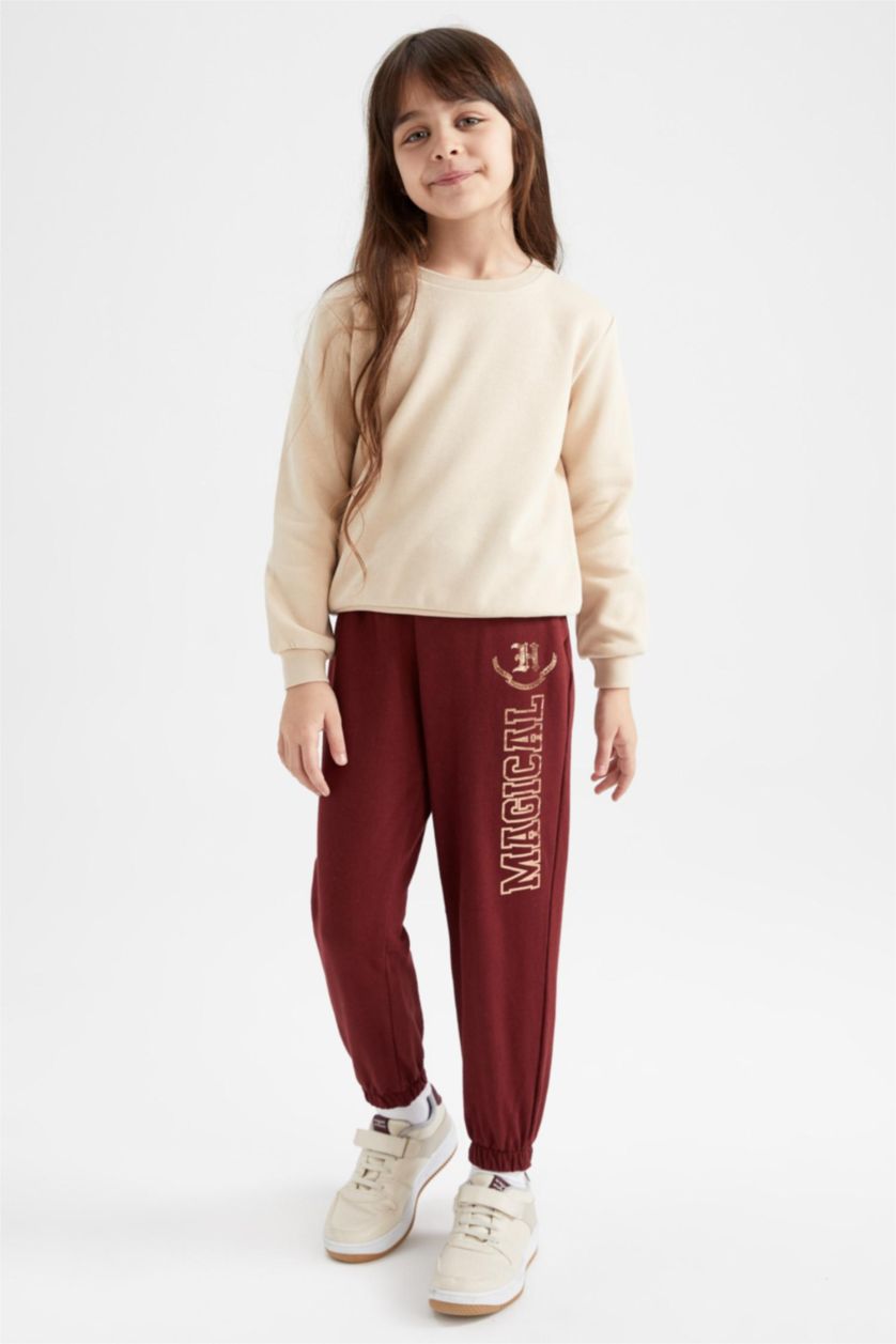GIRLS & TEENS Dark Bordeaux Regular Fit Trousers