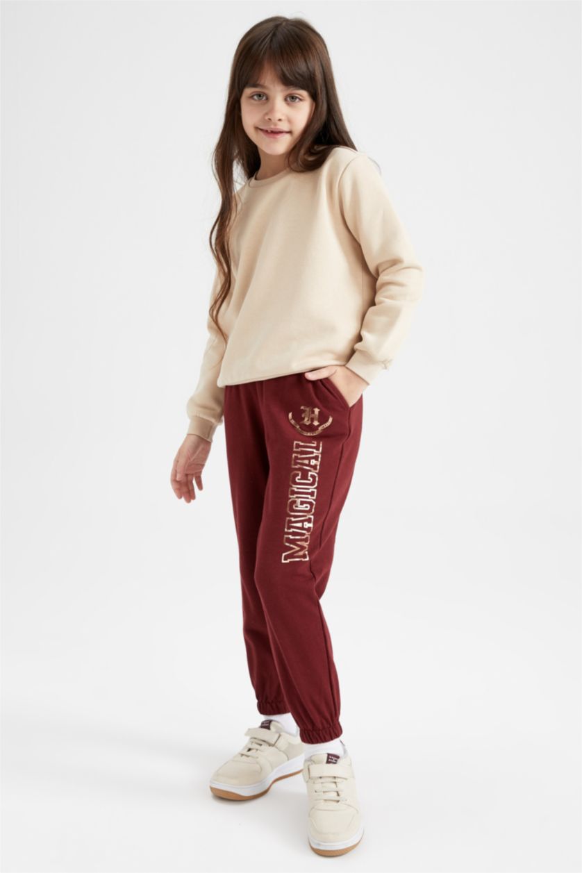 GIRLS & TEENS Dark Bordeaux Regular Fit Trousers