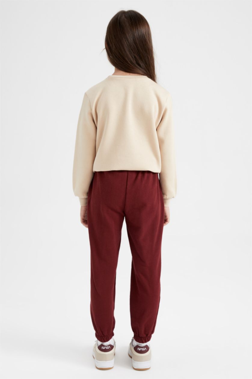 GIRLS & TEENS Dark Bordeaux Regular Fit Trousers