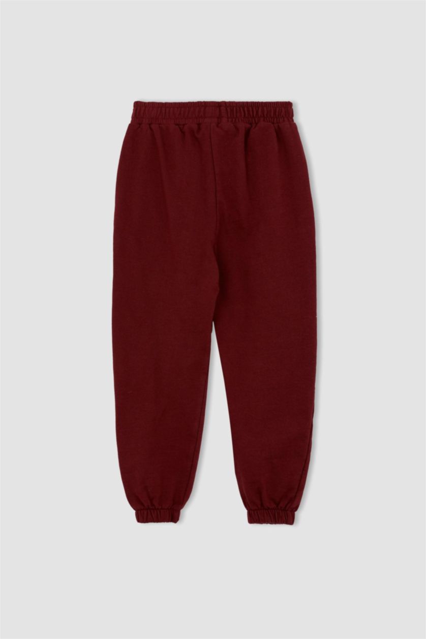 GIRLS & TEENS Dark Bordeaux Regular Fit Trousers