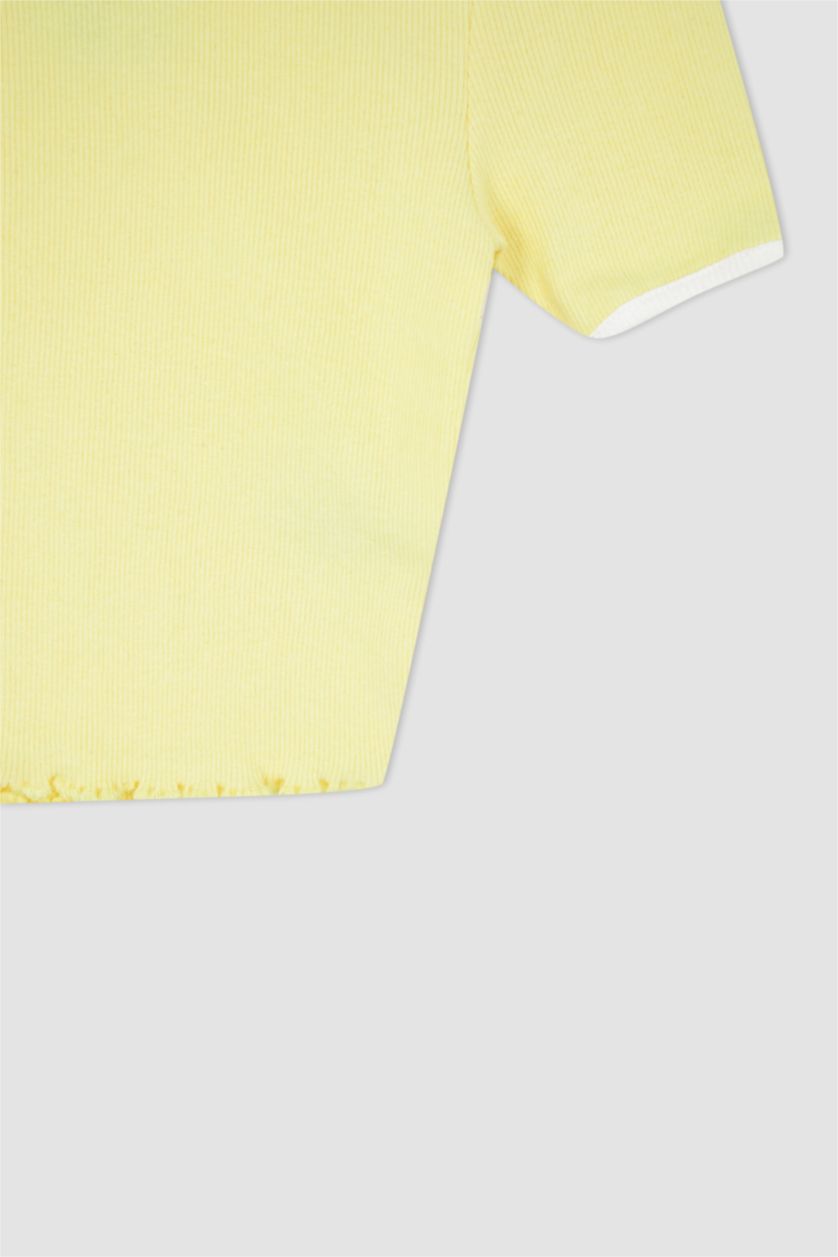 WOMAN Yellow Slim Fit Short Sleeve T-Shirt