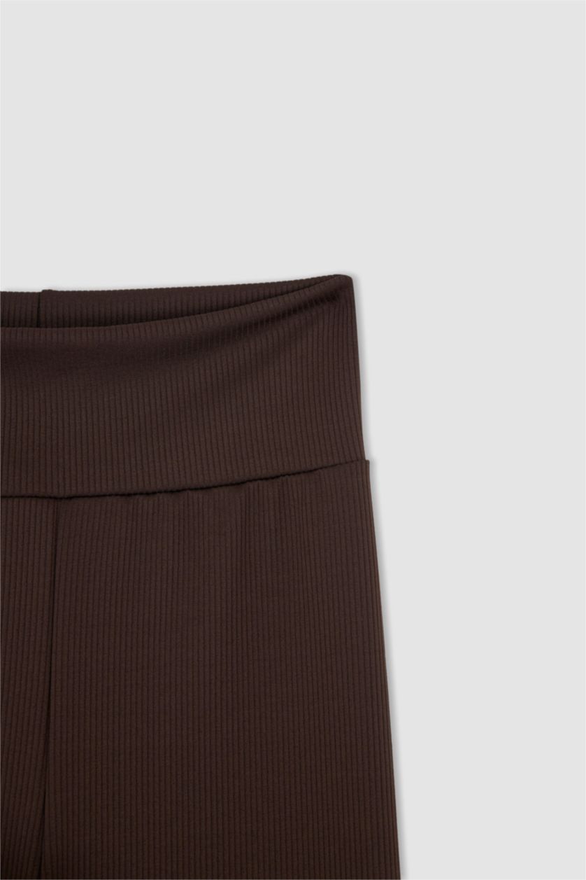 Kadın Kahve Sporcu Tayt