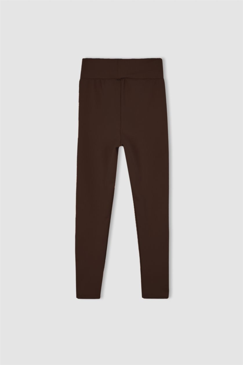 Kadın Kahve Sporcu Tayt