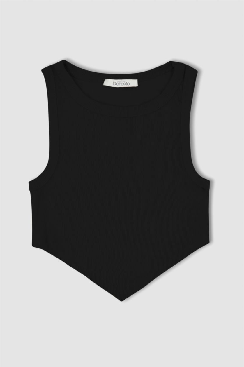 Женщины Черный Кроп топ короткий, Coool