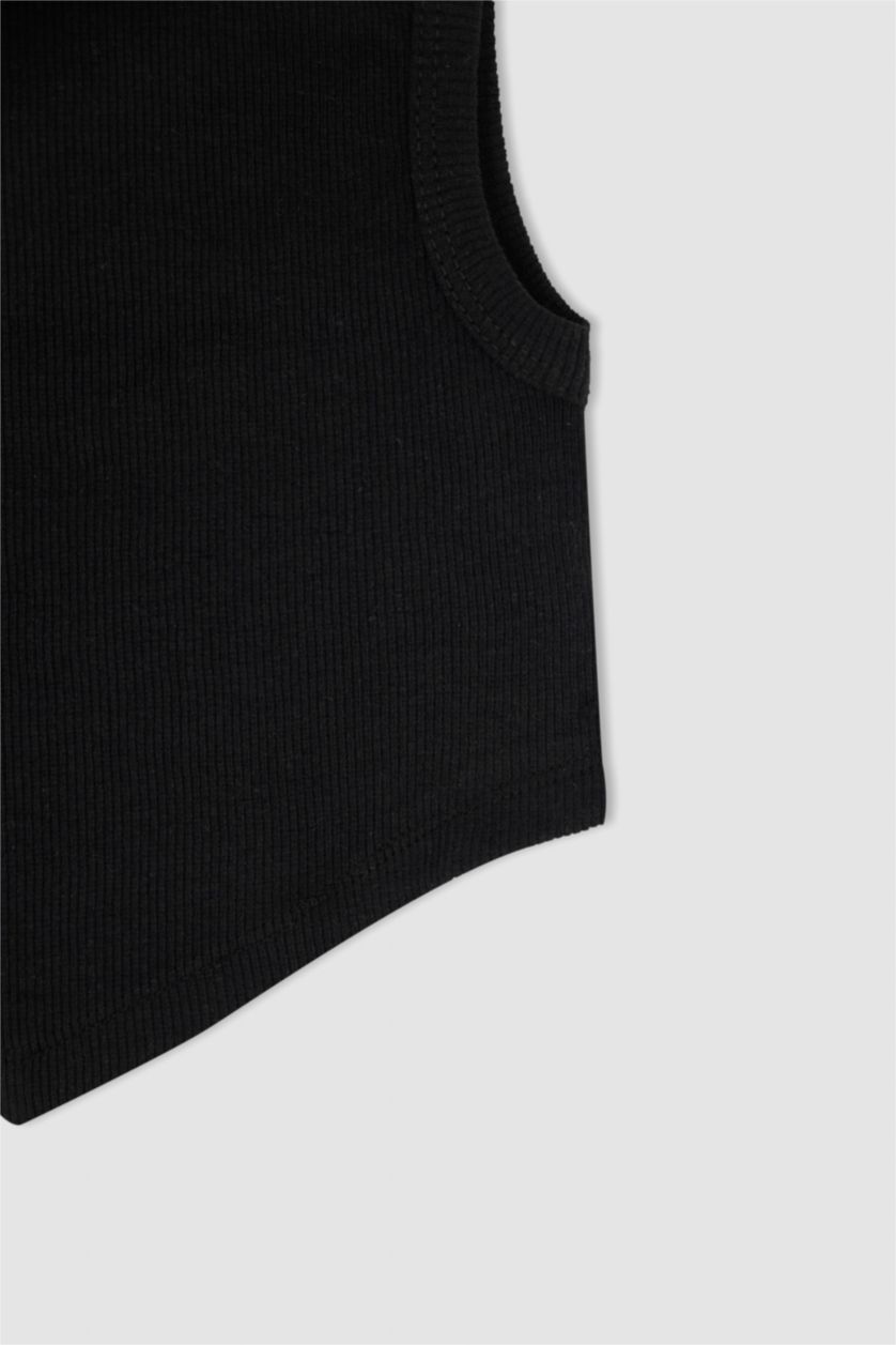 Женщины Черный Кроп топ короткий, Coool