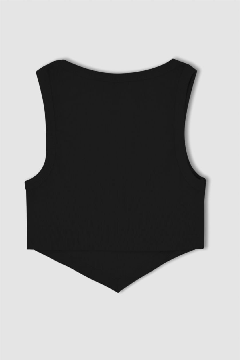 Женщины Черный Кроп топ короткий, Coool