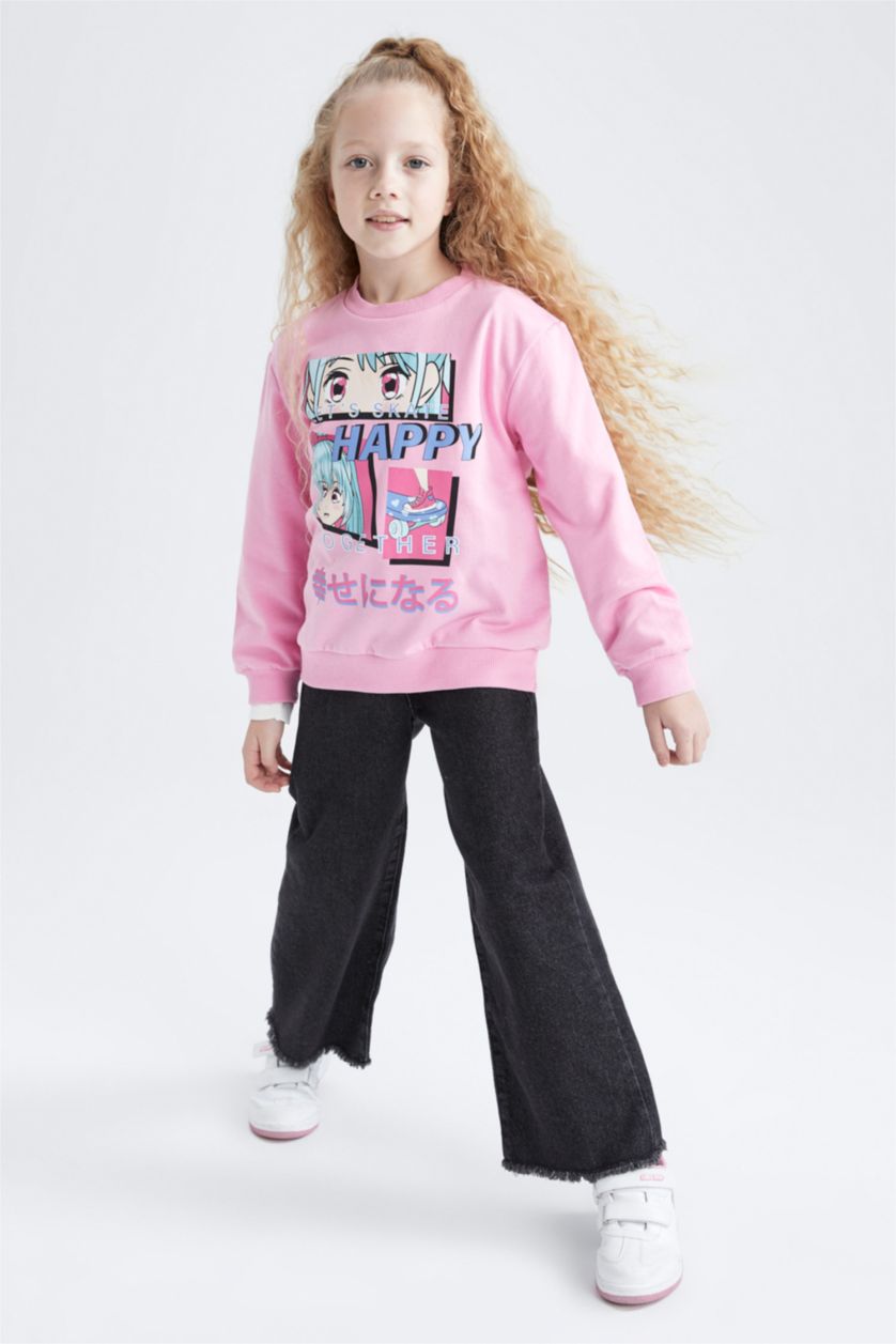 GIRLS & TEENS Pink قماش رقيق قصة عادية