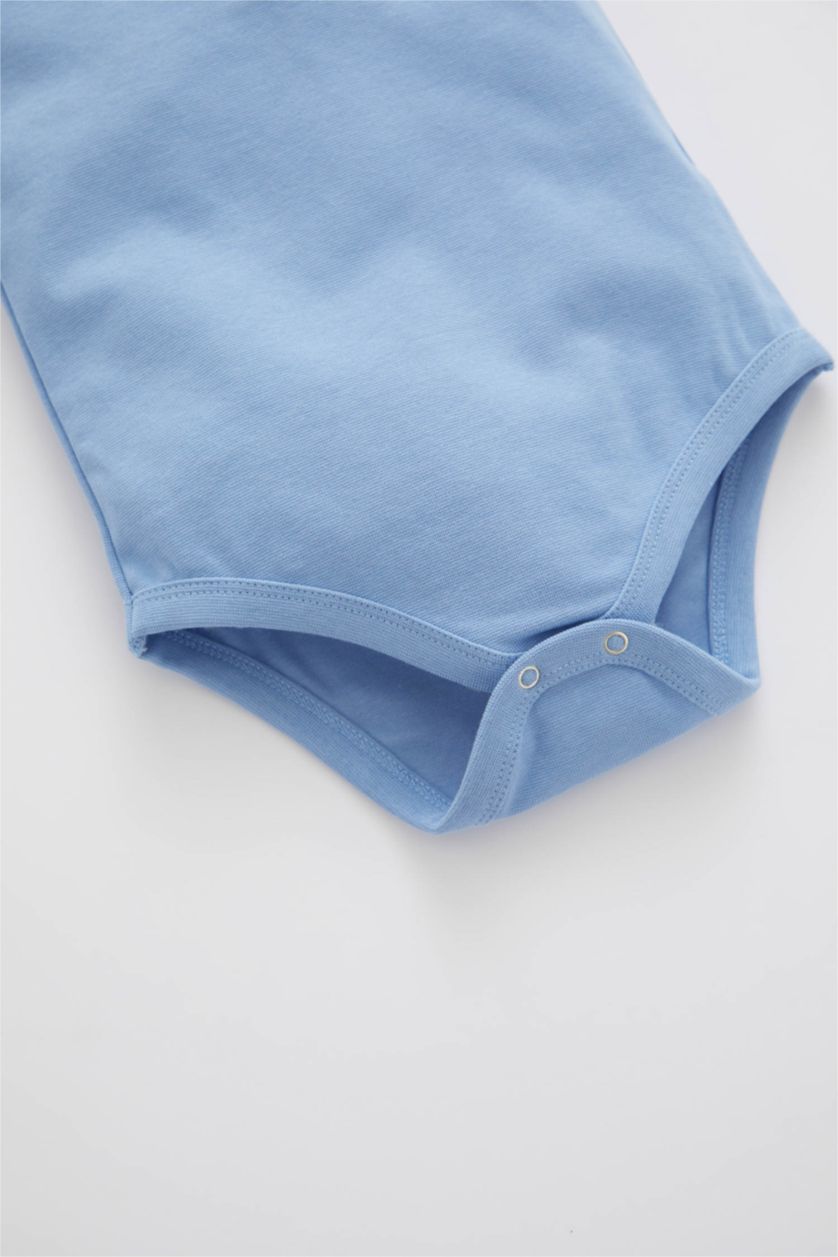 BABY BOY Blue Baby Boy Short Sleeve Short Sleeve Snap Body