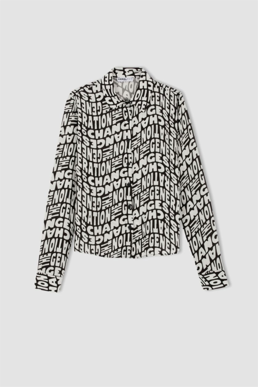 FEMME Noir Chemises à manches longues Col De Chemise