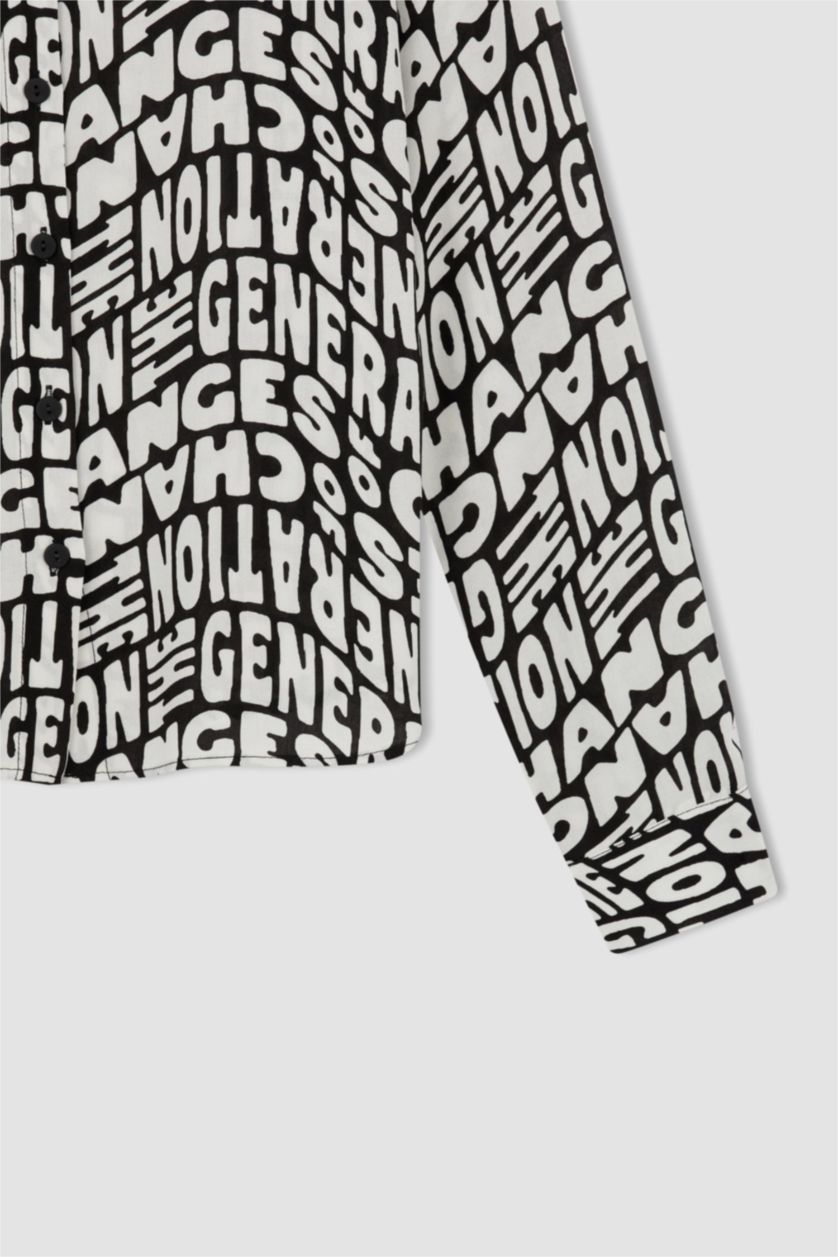 FEMME Noir Chemises à manches longues Col De Chemise