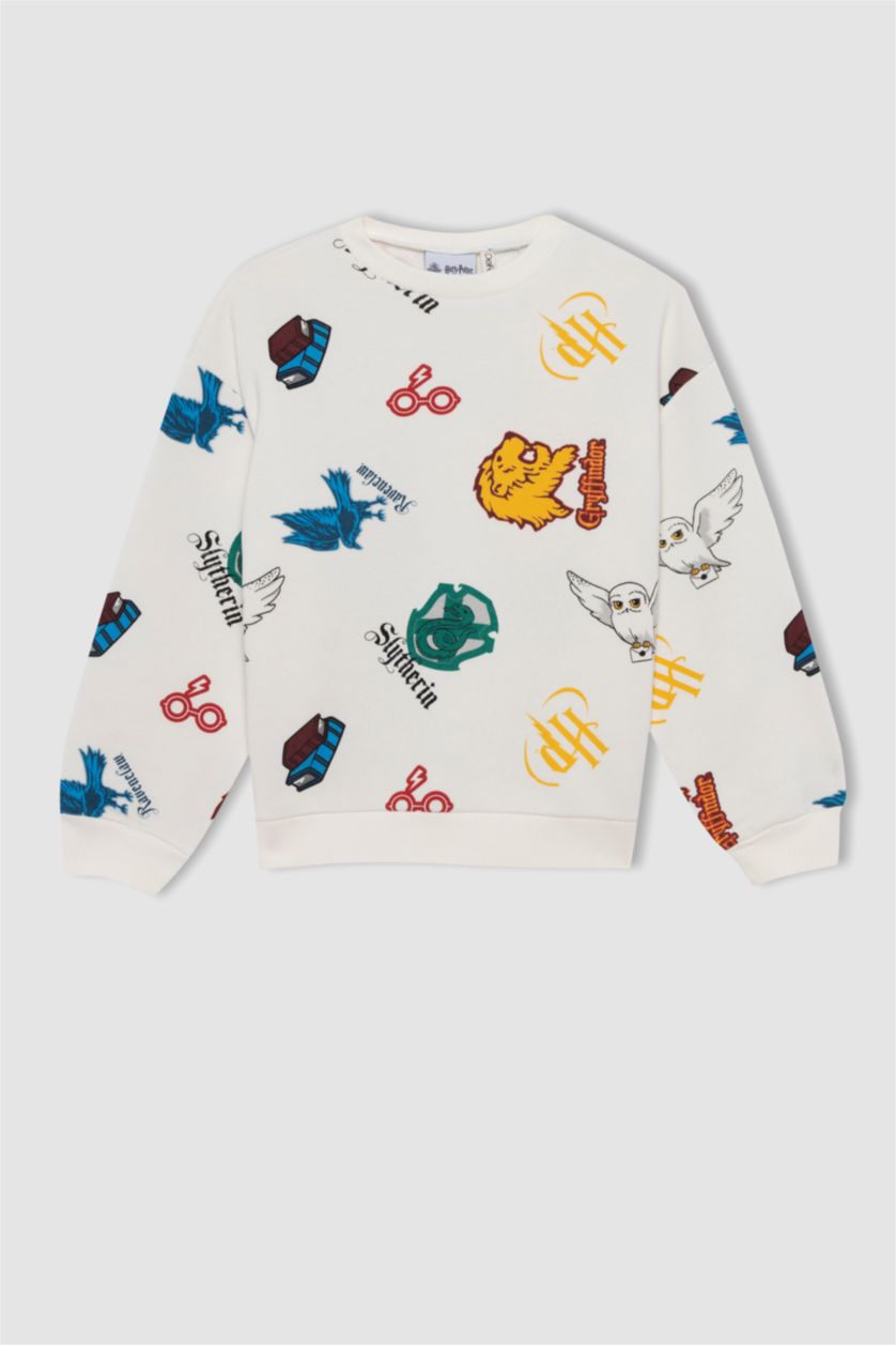 بناتي بيج سويت شيرت بناتي قصة مريحة ببطانة ناعمة من هاري بوتر