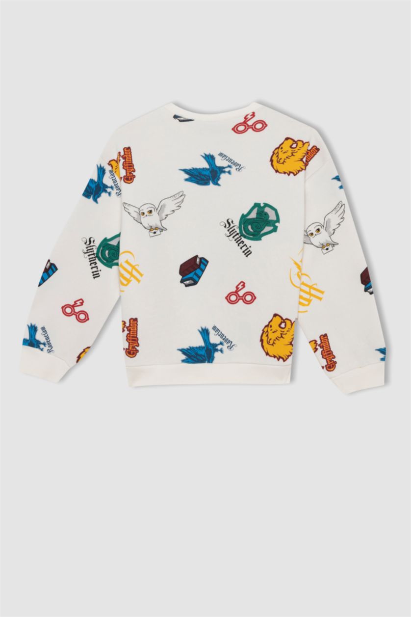 بناتي بيج سويت شيرت بناتي قصة مريحة ببطانة ناعمة من هاري بوتر