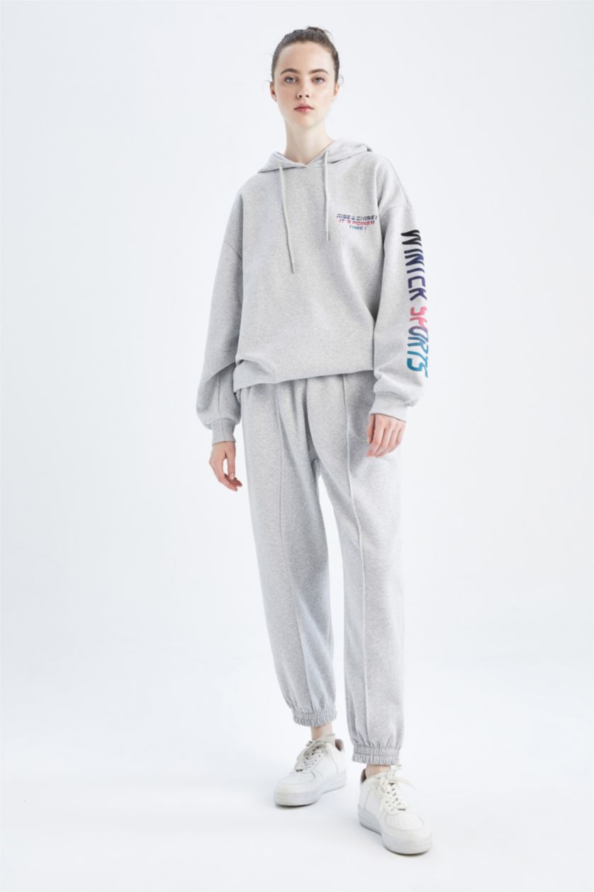 FEMME Gris Standard Fit Trousers