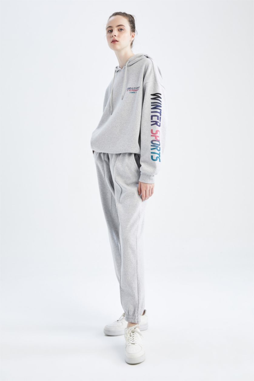 FEMME Gris Standard Fit Trousers