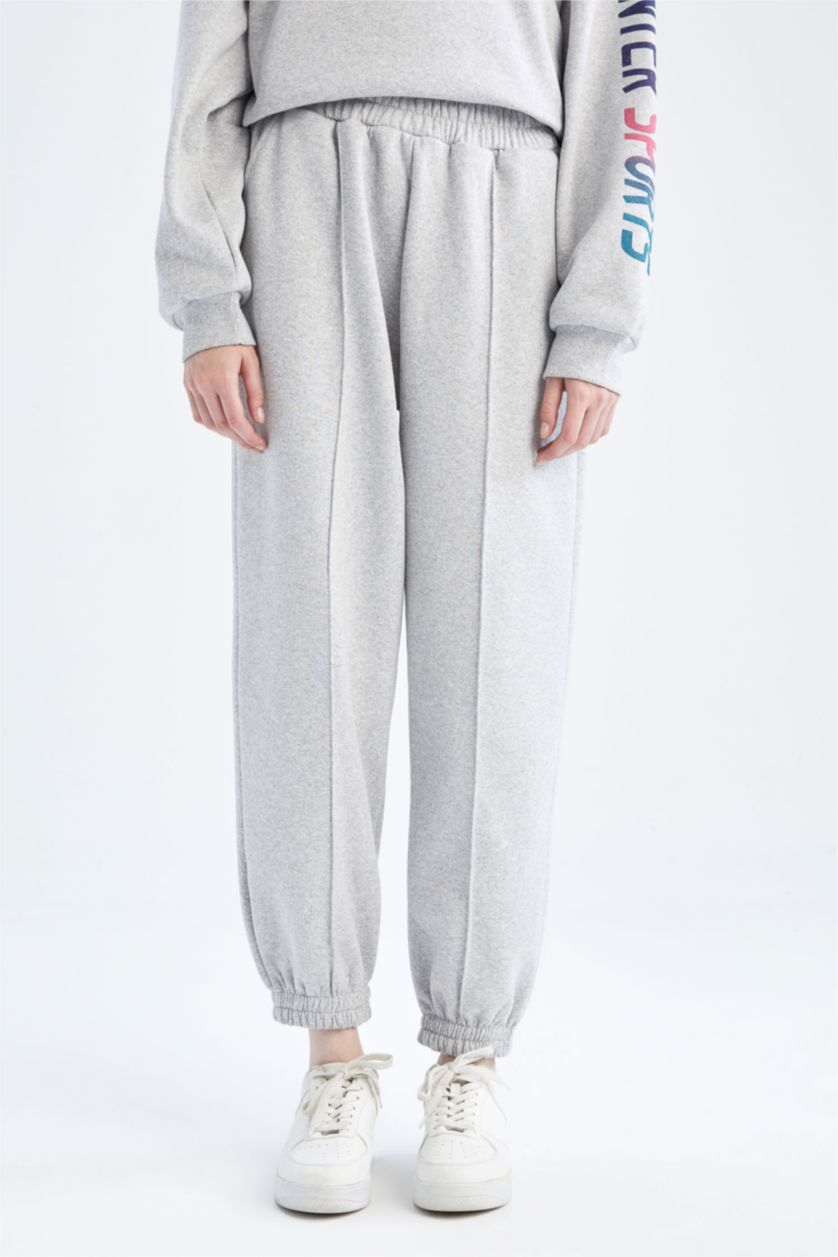 FEMME Gris Standard Fit Trousers