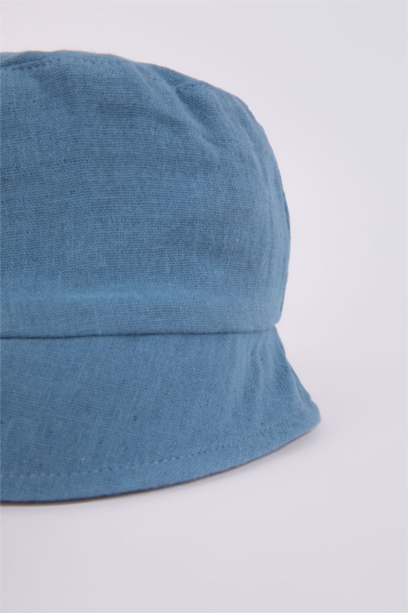 Erkek Bebek Mavi Erkek Bebek Yenidoğan Müslin Şapka