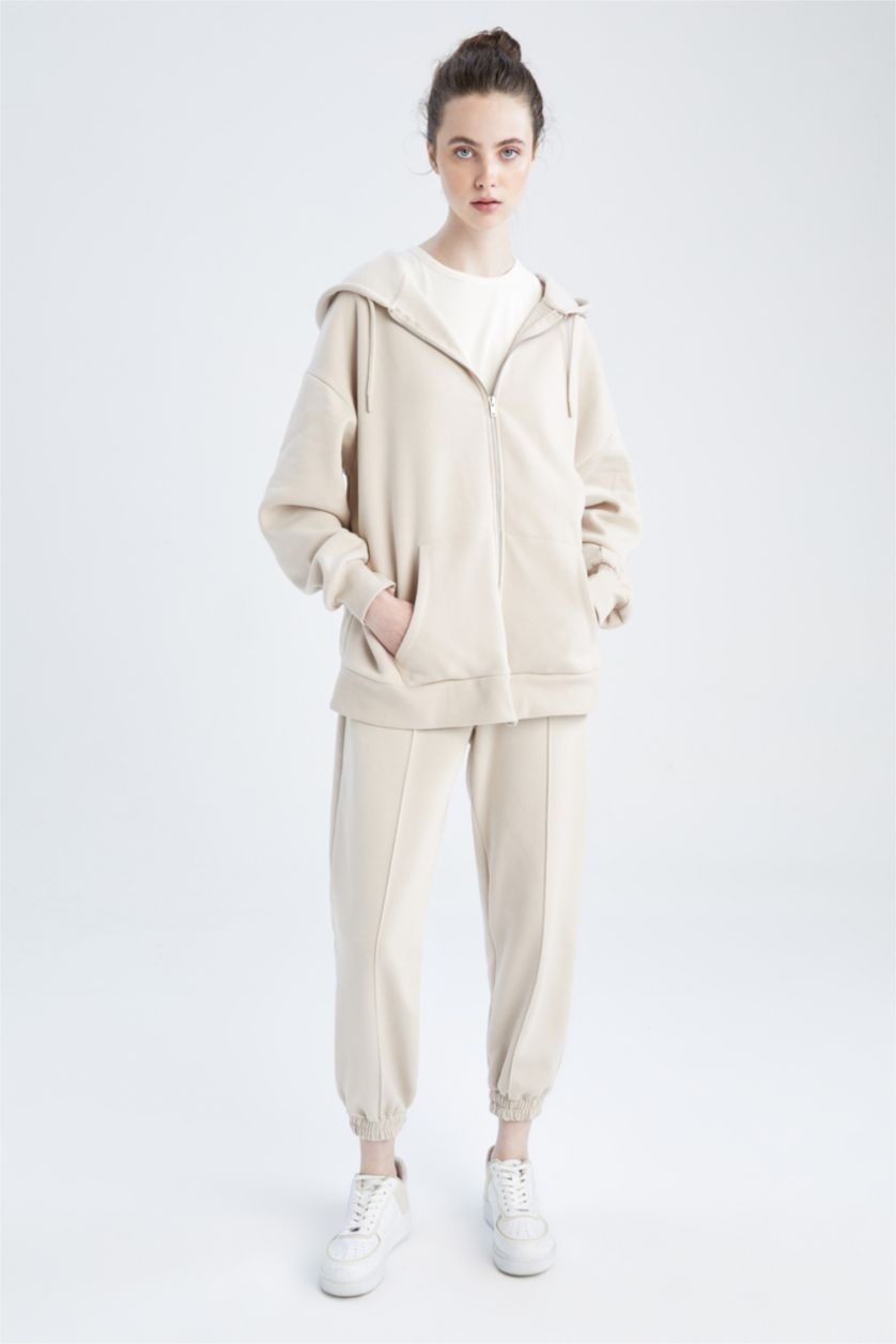 نساء بيج بنطلون سويت بانتس بريش ناعم من الداخل