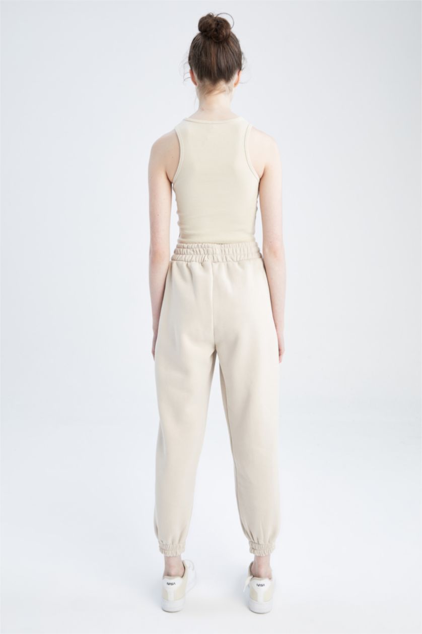 نساء بيج بنطلون سويت بانتس بريش ناعم من الداخل