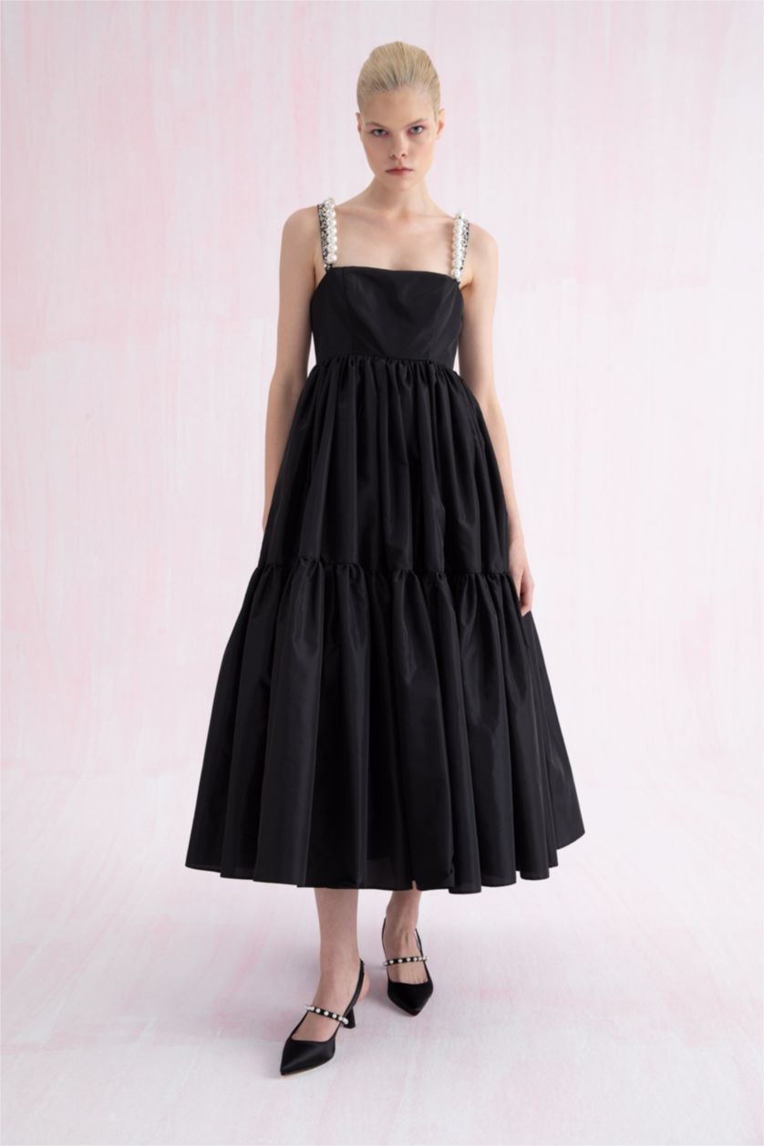 Kadın Siyah Maxi Elbise