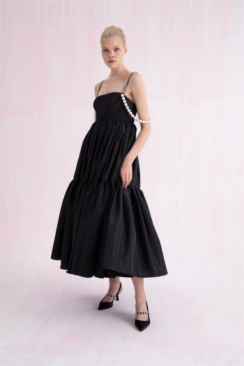 Kadın Siyah Maxi Elbise