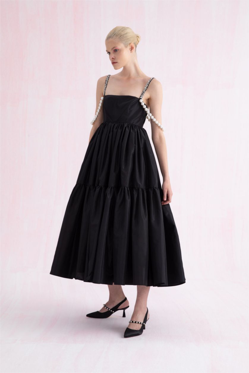 Kadın Siyah Maxi Elbise